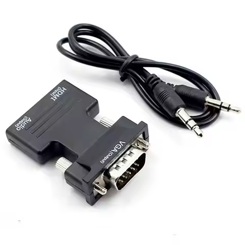 Active VGA Male for PC Laptop TV Monitor Projector HDMI to VGA Cable HDMI Female Audio Adapter HDMI-