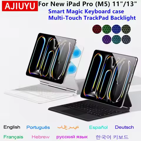 Magic Keyboard for iPad Pro 13 11 M5 2025 Smart Magnetic Case for iPad M5 Pro 11 13 inch M4 Tablet K