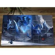 New YuGiOh Playmat Trishula Dragon of the ice Barrier CCG TCG Card Game Mat Mouse Pad With Zones + Free Bag