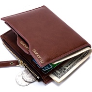 Baborry Men Business High Quality Leather Fashion RFID Zipper Wallet QB02