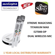 MAGICSING E2T000-DP XTREME MAGICSING TITANIUM MAX Karaoke Wireless Microphone Dual - 2 Year Local Distributor Warranty