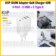 KIIP G40W Adapter GaN Charger 40W - 4 Port - 2 USB + 2 Type C