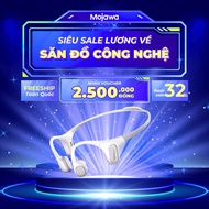 Mojawa RunPlus Swimming Headphones White – Waterproof–32GB – Bone Conduction Headphones, Gym, Swimmi