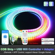 3mm 5mm 5V WS2812B Addressable COB LED Strip Individually IC RGB Flexible LED Strip High Density Dre