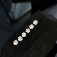 全新30分一對天然鑽石耳環PT 900足白金鑲嵌/可單隻出售