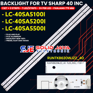 BACKLIGHT TV SHARP 40 INCH LC-40SA5100i 40SA5200i 40SA5500i 50SA5100i 50SA LAMPU BL RUNTKB620WJZZ-40