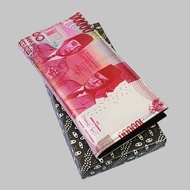 Dompet Panjang Terbaru 2021 Dompet Panjang Pria Gambar Uang 100RB 75RB Dompet Kulit Sintetik Motif D
