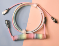 COD Coiled Cable 8K สำหรับ Mechanical Keyboard สายคีย์บอร์ด USB C to A สายถัก Custom 8K Magnetic