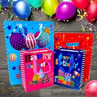 Assorted 12pcs Happy Birthday Printed Paper Bag Birthday Party Giveaway Paper Bag Gift Bag