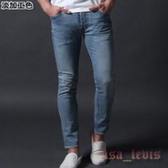 現貨【貼身窄管34腰優惠】美國 日本Levis 501 SKINNY 彈性 淺藍 水洗丹寧褲合身小直筒牛仔褲510