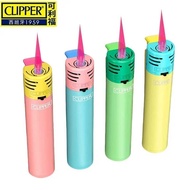 Candy Color Clipper Pink Flame Windproof Outdoor Gas Butane Torch Nylon Clipper Lighter Smoking