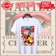 [ Ready Stock in Malaysia ] One Piece Wanted Chopper Baju T shirt Lelaki Baju Viral lelaki Men T shirt baju Unisex Short Sleeve Cotton T shirt Baju Perempuan Baju One Piece