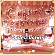 Happy birthday set package Rosegold 9813