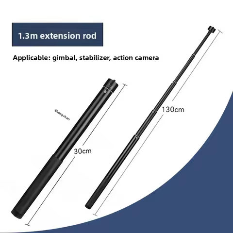 1.3-Meter Telescopic Selfie Stick Suitable for Osmo GoPro Insta 360 Sports Camera Phone
