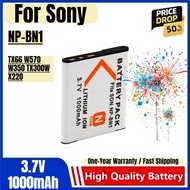 NP-BN1 Battery 3.7V 1000mAh Rechargeable Batteries and Charger for Sony TX66 W570 W350 TX300W X220 C