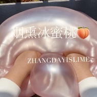 Pure Handmade Safety Non-toxic Smoke-Infused Ice Peach Slime Silicone Fake Water Large Quantity Thic