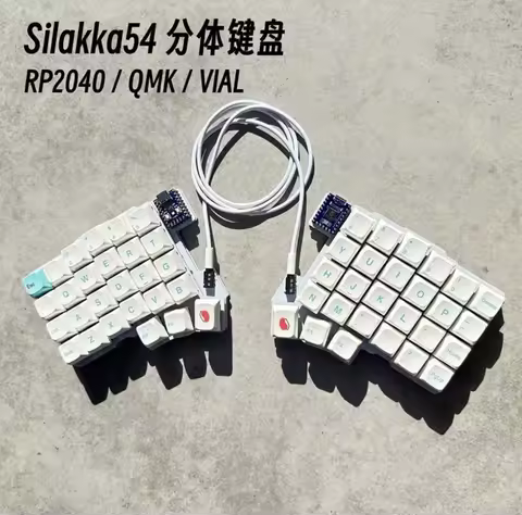Silakka54 Wired Split Keyboard Customized Hot Swap Single Mode Split Mechanical Keyboard VIAL Left R