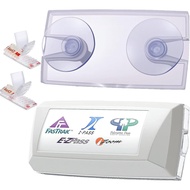 EZ Pass Holder for Windshield,EZ Pass Holder with Strong Suction Cups & 4pcs Mounting Strips,Easy to