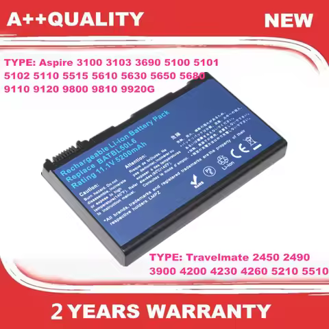 BATBL50L6 Laptop Battery For ACER Aspire 3100 3103 3690 5100 5101 5102 5110 5515 5610 5630 5650 5680