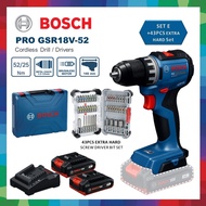 BOSCH GSR18V-52 Cordless Drill Driver Brushless Motor Driver 18V Drill Battery Bateri GSR 18V-52