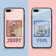 Casing Oppo R17 Pro R15 Dream Mirror R11 R11S R7 R7S Plus R15X K1 Cute Cartoon Tempered Glass Phone Cover Hard Case