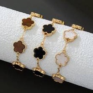 Classic 5-Leaf Clover Bracelet, Everyday Wear Gift For Friends Birthday