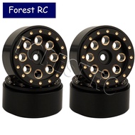 Forestrc 1.0" Black Brass 1:24 Beadlock Wheels Hub Rims for 1/24 Axial SCX24 90081 C10 1/18 TRX4m RC Crawler Car Upgrade Parts