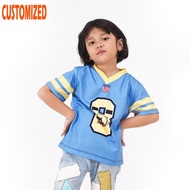 [Free Custom] Jersey V-neck Football Breathable Street Jersey Fashion Korean Fashion Boy Gilr Jersey