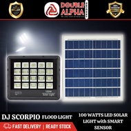 HIGH QUALITY SOLAR FLOOD LIGHT LED WITH SMART SENSOR DJ SCORPIO 100 WATTS