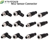 MIOSHOP M12 Sensor Connector, Male Female Socket Connector M12 Aviation Plug, M12 Sensor Cable Conne
