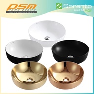 SORENTO Counter Top Ceramic Gold / Rose Gold / Black Art Basin Combo SRTWB1409 / SRTWB1409-BL / SRTW