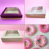 12x12x3 Cake & Donut Box with Window 10 pcs