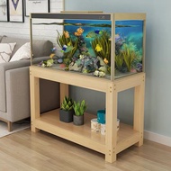 QM🏅Aquarium Base Cabinet Cabinet Aquarium Independent Aquarium Table Non-Solid Wood Base Aquarium Stand Solid Wood Water