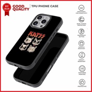 Case Casing iPhone 16 15 14 13 12 11 XR SE 4 Pro Max Mini Plus Katss Cat Kiss AH0226 Custom N3