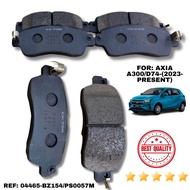 OEM FRONT BRAKE PAD SET FOR AXIA A300/D74-(2023) ODM NEW REF:04465-BZ154/PS0057M SPM