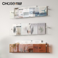 ST-🚢Transparent Acrylic Wall Shelf Study Magazine Display Shelf Kindergarten Wall-Mounted Storage Book Shelf