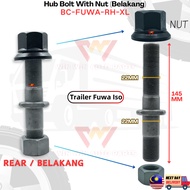 BC-FUWA-RH-XL Trailer Fuwa Iso Wheel Bolt ; Hub Bolt With Nut TYRE SCREW TYRE BOLT *Extra Long 145MM