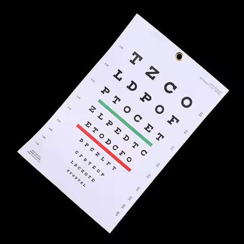 1pc Premium Snellen Eye Chart Wall Chart Plastic Waterproof Snellen Charts For Eye Test Exams