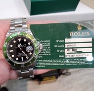 『已交流』勞力士 16610LV ROLEX 綠水鬼 黑色面盤 五十週年紀念 老綠 16610 LV Submariner