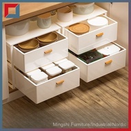 Kitchen cabinet storage rack buffer rail pull-out kitchen pull basket household table seasoning pull
