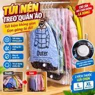 Hanging vacuum bags, Vacuum clothes bags with hooks, space-saving vacuum bags