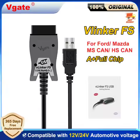 Vgate vLinker FS ELM327 USB OBD2 Scanner FORScan HS/MS-CAN Car Diagnostic Tools For Mazda/Ford MS/HS