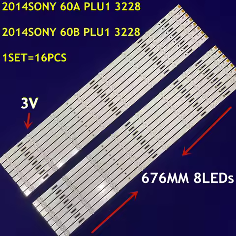 LED Backlight Strip 8 lamp For 2014SONY 60B 60A PLU1 3228 KDL-60WM15B KDL-60W600B KDL-60W610B KDL-60