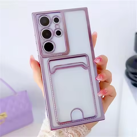 Transparent Plating Case For Samsung S25 Ultra S24 S23 S22 Capa For Samsung A16 A53 A54 A34 A15 A25