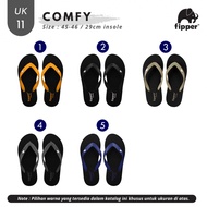 Fipper Comfy Black Series Sandals / Men's Flip Flops UK 11 (size 45 46)