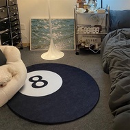 8 Ball Rug – Soft, Skin-Friendly, Anti-Slip Home Decor Carpet (Black)