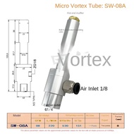 Vortex tube, ultrasonic cooling chassis cooler, air gun vortex tube tool cooler