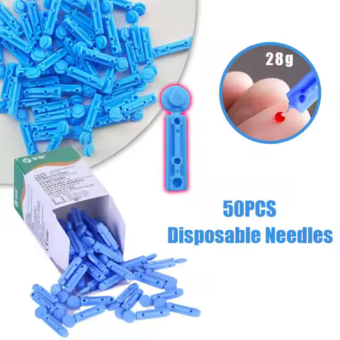 50Pcs Blood Lancet Pen Disposable Needles Massage Stick Use for Pen Sterile Lancets Vent Drain Blood