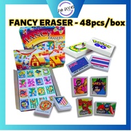 [PMBOOK] Fancy Eraser 48 pcs 1 box Pokemon Go Eraser Flag Eraser Student Pemadam Pokemon Eraser Pens