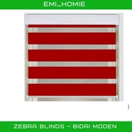 Zebra Blinds / Roller Blinds / LIMITED UNIT - RED Colour